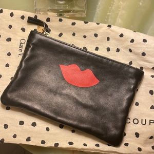 Clare V Lips wallet clutch - excellent condition - black leather